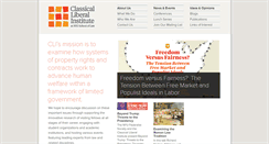 Desktop Screenshot of classicalliberalinstitute.org