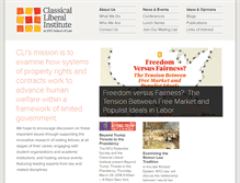 Tablet Screenshot of classicalliberalinstitute.org
